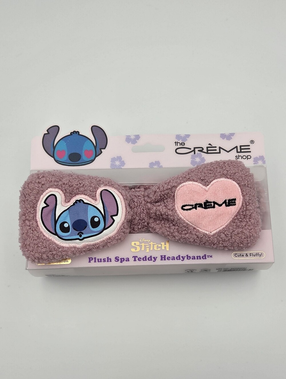 The Creme Shop x Disney Stitch Pink Plush Spa Teddy Headband NWT